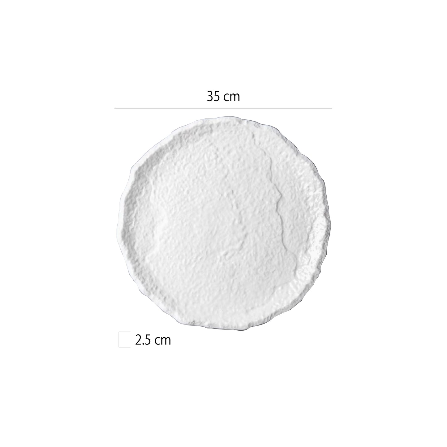 白浪圓平盤 | 白色 | 直徑 25~35 cm 陶瓷 圓平盤