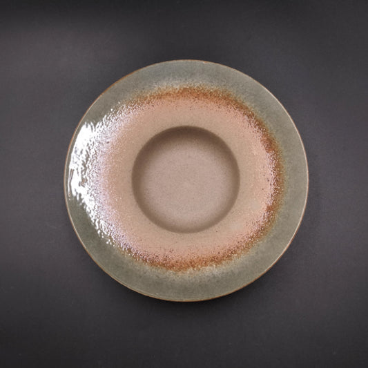 8吋沙漠窯變草帽盤 | 棕色 | 直徑 20.5 cm 陶瓷 草帽盤