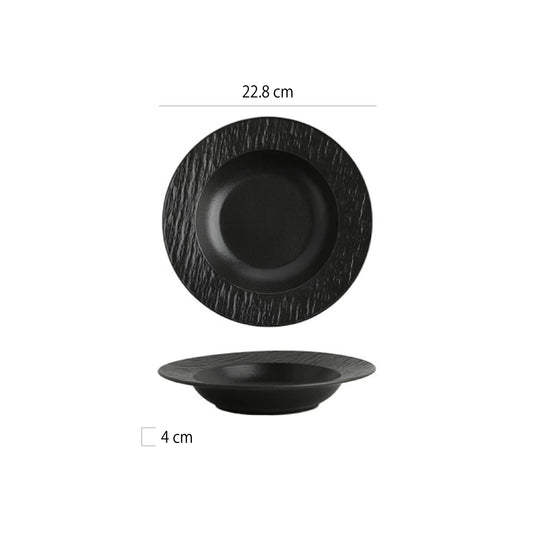 9吋石紋草帽盤 | 2色 | 直徑 22.8 cm 陶瓷 草帽盤