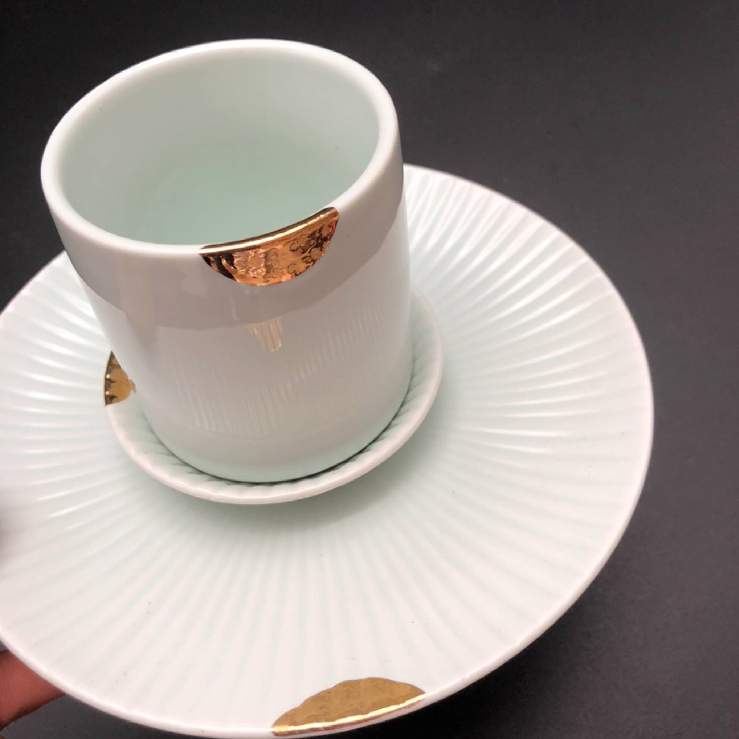3.5吋點金白味碟 | 青白 | 直徑 8.5 cm 陶瓷 碟