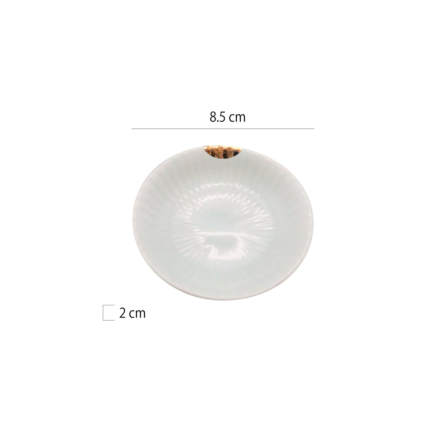 3.5吋點金白味碟 | 青白 | 直徑 8.5 cm 陶瓷 碟