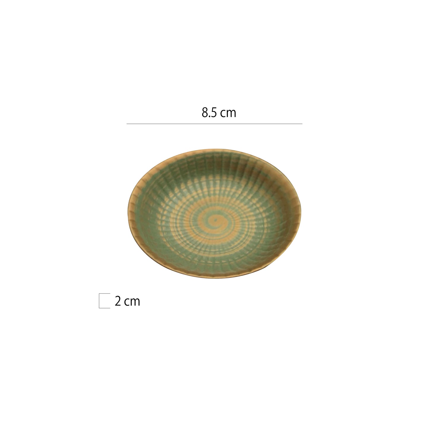 3.5吋綠掃金味碟 | 綠金 | 直徑 8.5 cm 陶瓷 碟