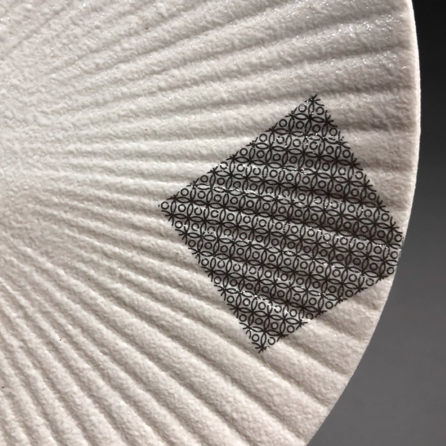 3.2吋放射銀箔味碟 | 銀白 | 直徑 8.5 cm 陶瓷 碟