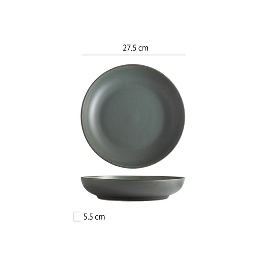 窯變釉日染陶瓷深盤 | 3色 | 直徑22.5~27.5 cm 陶瓷 深盤