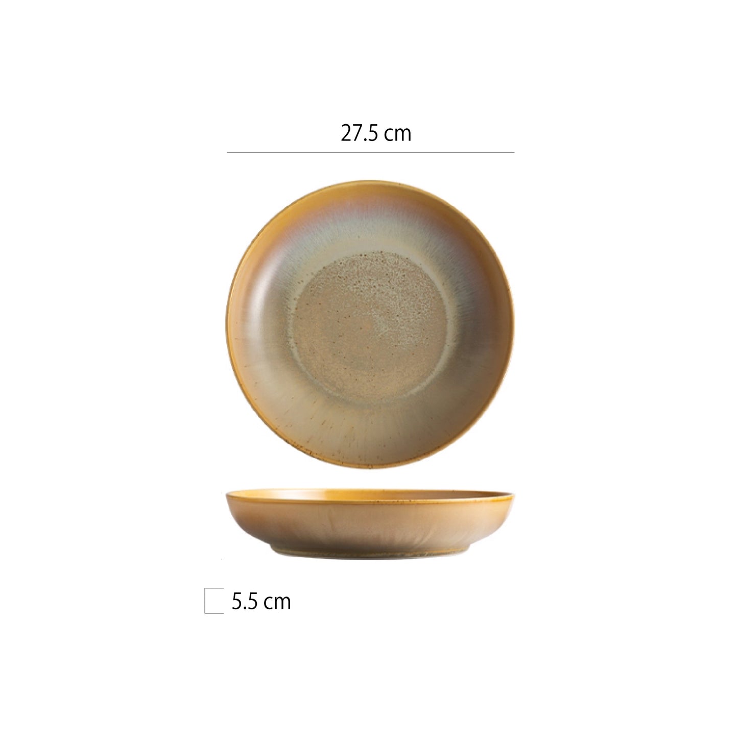 窯變釉日染陶瓷深盤 | 3色 | 直徑22.5~27.5 cm 陶瓷 深盤