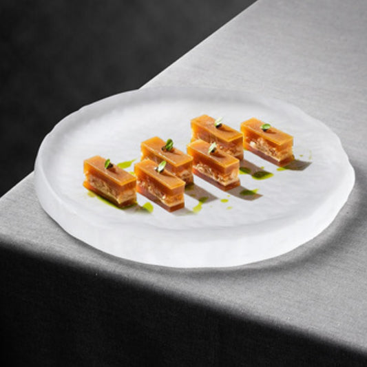 磨砂玻璃冰川圓淺盤 | 直徑 29 cm 玻璃 淺盤