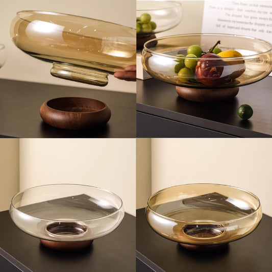 圓形相思木果盤 | 2色 | 直徑26 cm 玻璃 圓深盤