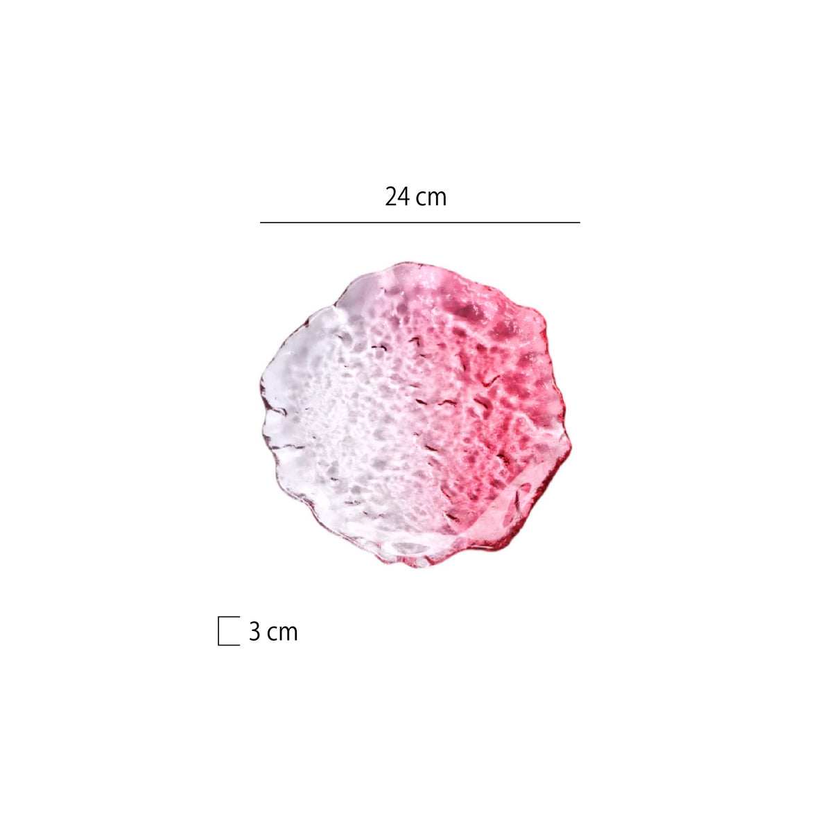 冰漾玻璃平盤 | 4色 | 直徑24 cm 玻璃 不規則盤 - 好生活實驗所