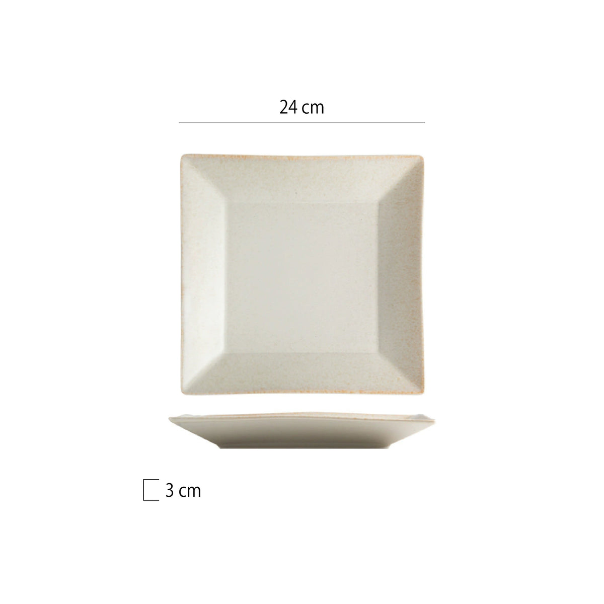 窯變翹邊四方盤 | 3色 | 長 21.5~26.2 cm 陶瓷 正方盤 - 好生活實驗所