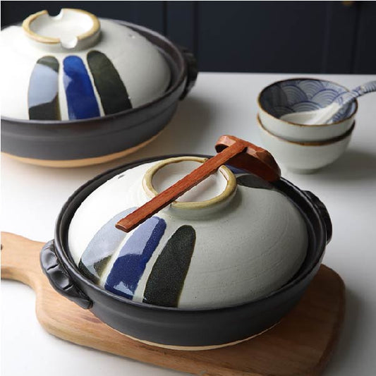 手繪土砂鍋 | 藍綠彩 | 口徑18~26 cm 陶瓷 小鍋