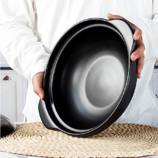 明火砂鍋 | 黑 | 口徑20~30 cm 陶瓷 淺鍋 - 好生活實驗所