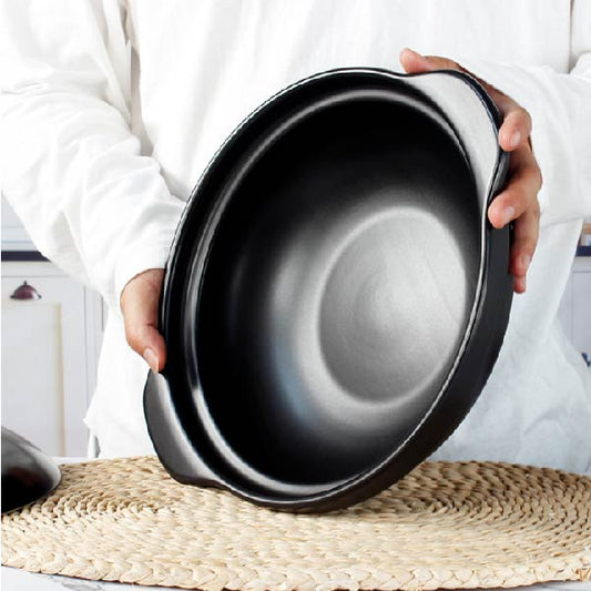 明火砂鍋 | 黑 | 口徑20~30 cm 陶瓷 淺鍋
