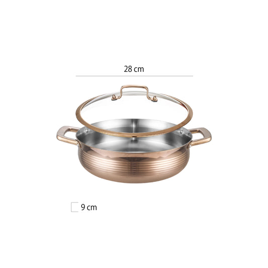 波紋雙耳加厚不鏽鋼鍋 | 2色 | 直徑26~32 cm 不鏽鋼 鍋