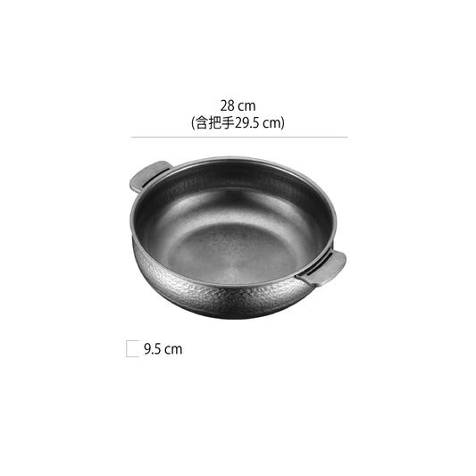 捶紋鼓型不鏽鋼鍋 | 2色 | 直徑26~32 cm 不鏽鋼 鍋