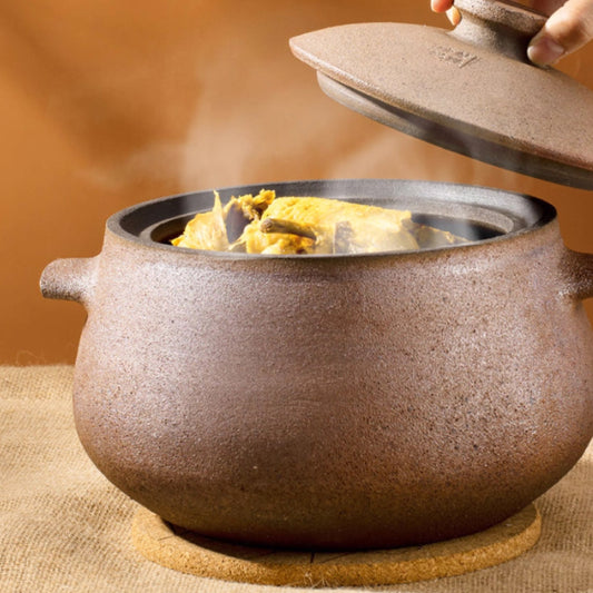 無釉白鱔泥手工沙鍋 | 9L~11L 陶瓷 鍋