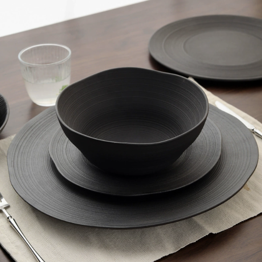 訂製品牌咖啡店餐廳餐具_炭墨系列_碗盤