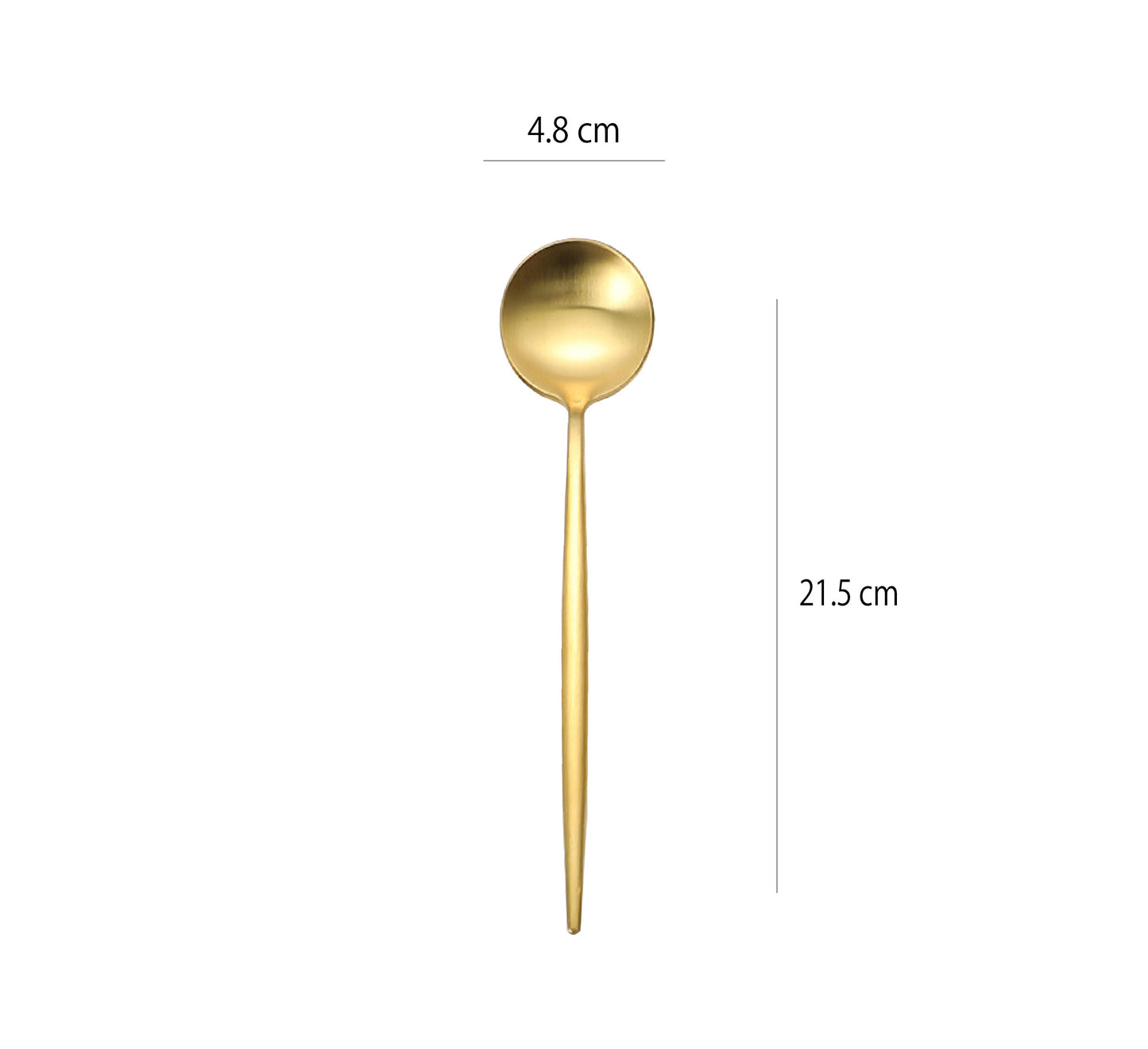 葡萄牙不鏽鋼匙 | 啞光金 | 21.5 cm 不鏽鋼 圓匙 - 好生活實驗所