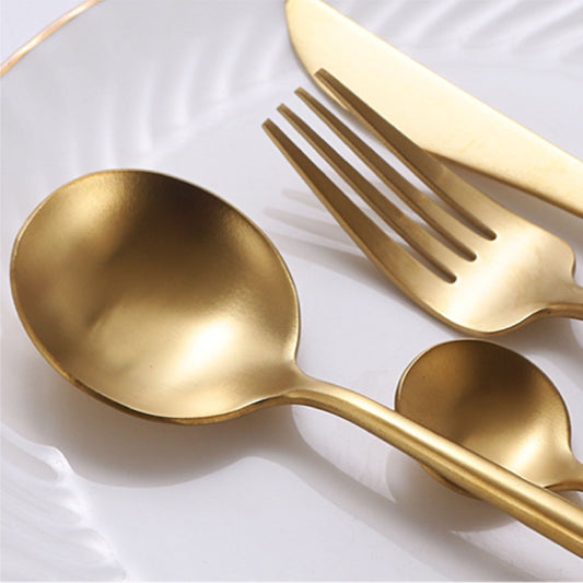 葡萄牙不鏽鋼甜點叉 | 啞光金 | 14 cm 不鏽鋼 短叉