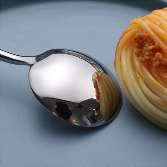 葡萄牙不鏽鋼匙 | 亮光銀 | 21.5 cm 不鏽鋼 圓匙