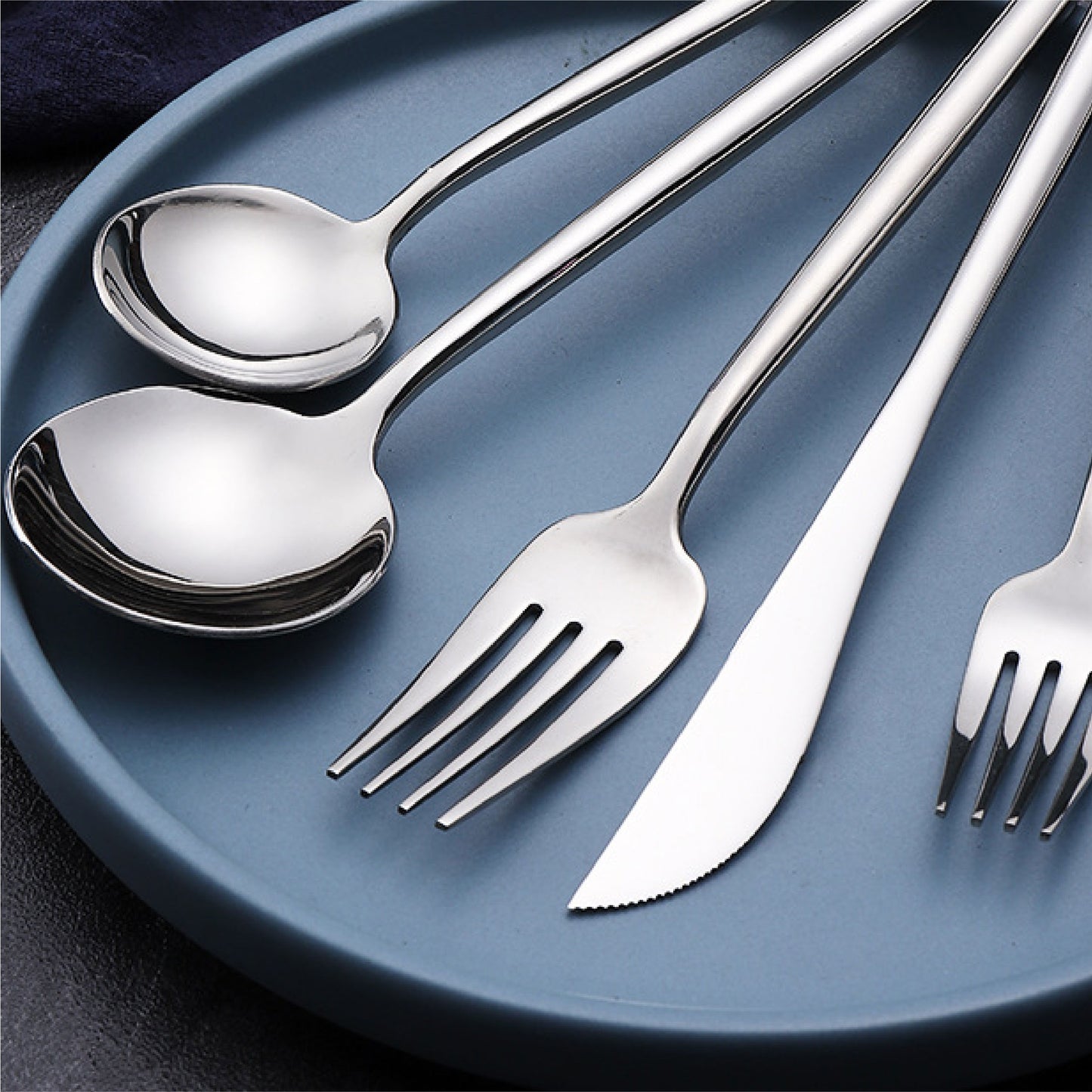 葡萄牙不鏽鋼甜點叉 | 亮光銀 | 14 cm 不鏽鋼 短叉