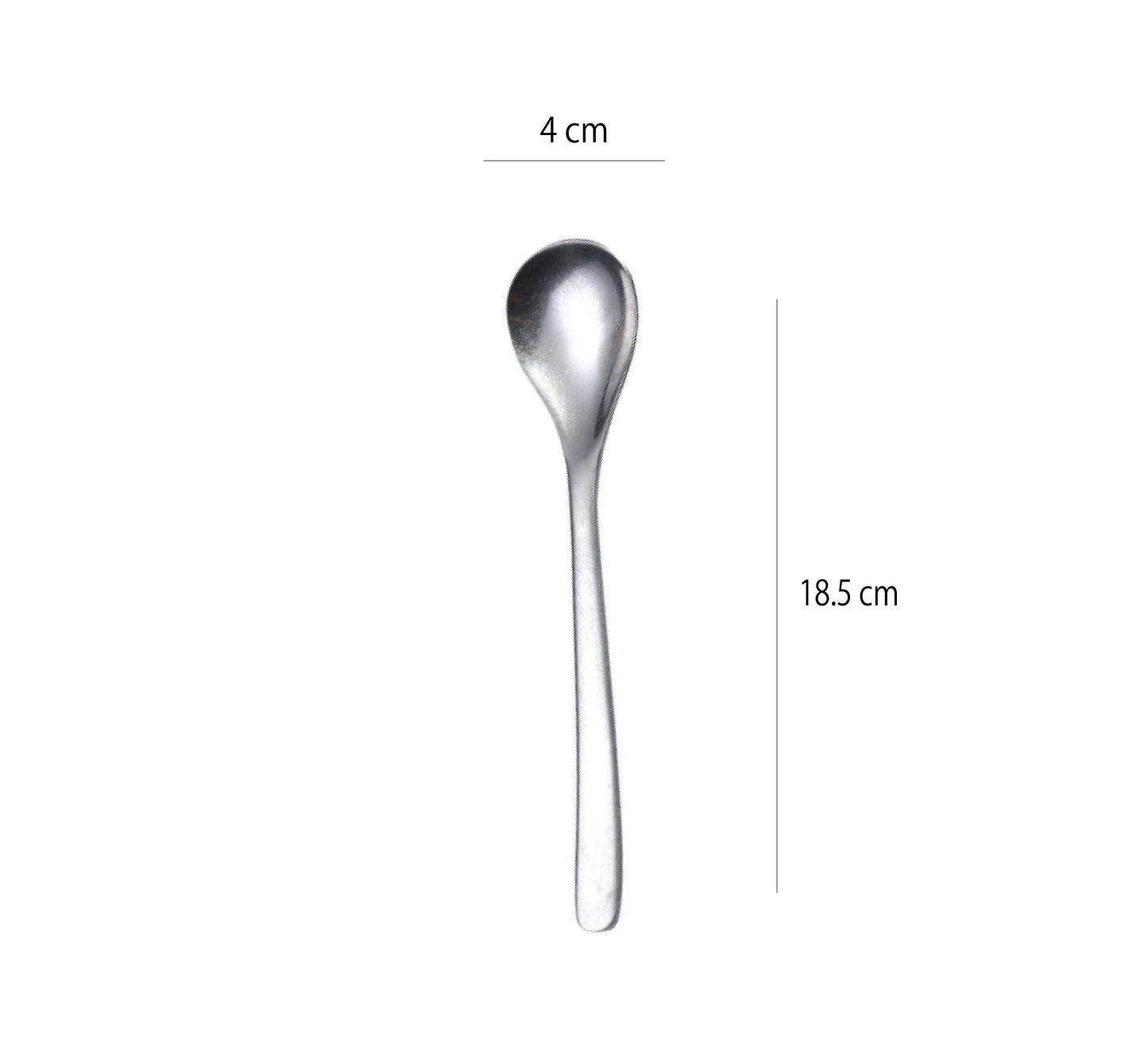 復古不鏽鋼柳葉匙 | 啞光銀 | 18.5 cm 不鏽鋼 圓匙 - 好生活實驗所