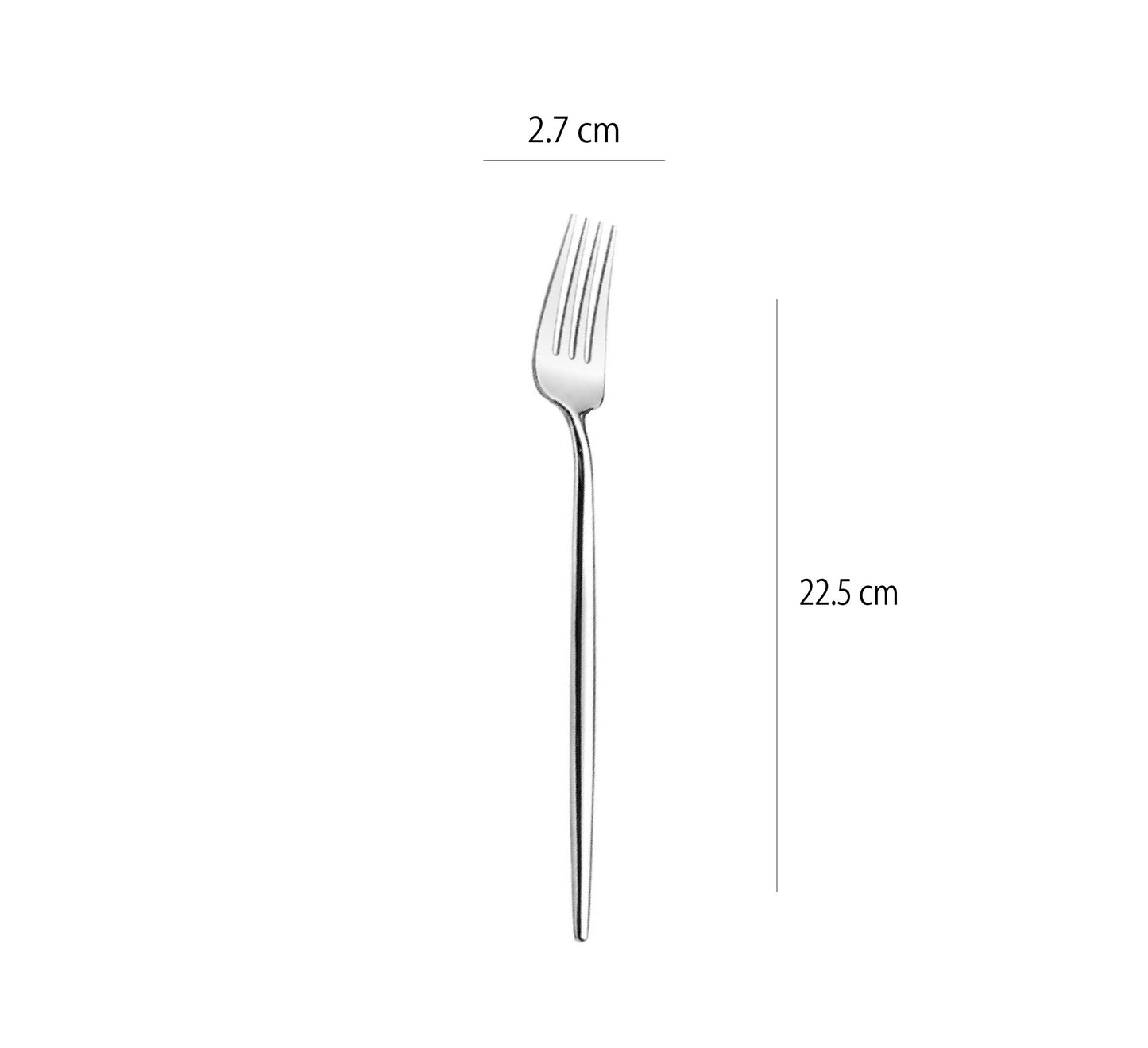 葡萄牙不鏽鋼甜點叉 | 亮光銀 | 22.5 cm 不鏽鋼 叉子 - 好生活實驗所
