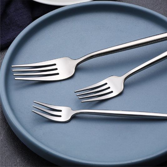 葡萄牙不鏽鋼甜點叉 | 亮光銀 | 14 cm 不鏽鋼 短叉