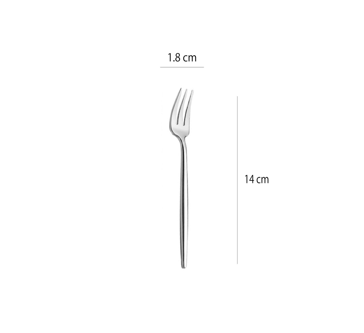 葡萄牙不鏽鋼甜點叉 | 亮光銀 | 14 cm 不鏽鋼 短叉 - 好生活實驗所