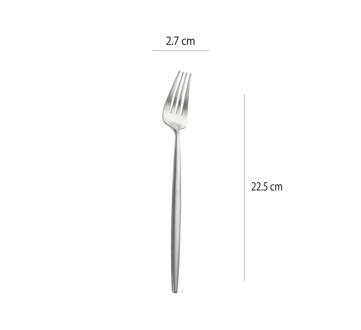 葡萄牙不鏽鋼甜點叉 | 啞光銀 | 22.5 cm 不鏽鋼 叉子 - 好生活實驗所