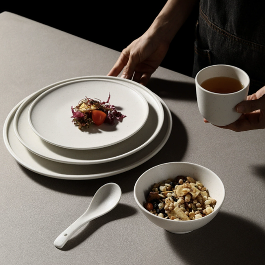 訂製品牌咖啡店餐廳餐具_原石系列_圓盤