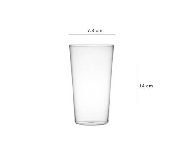 無鉛超薄玻璃杯 | 透明 | 高14 cm 玻璃 斜身中杯 - 好生活實驗所