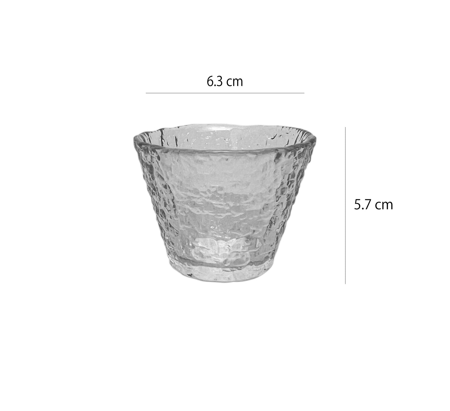 加厚玻璃小茶杯 | 冰紋 | 6.3 cm 玻璃 小杯 - 好生活實驗所