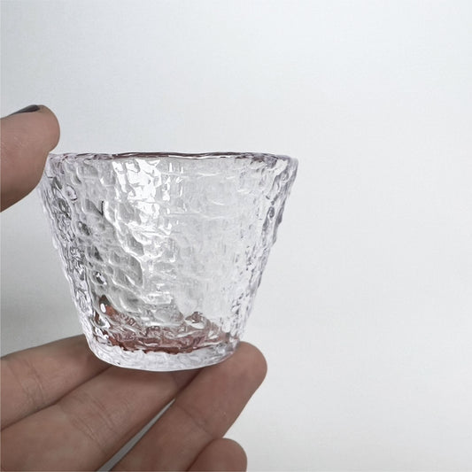 加厚玻璃小茶杯 | 冰紋 | 6.3 cm 玻璃 小杯