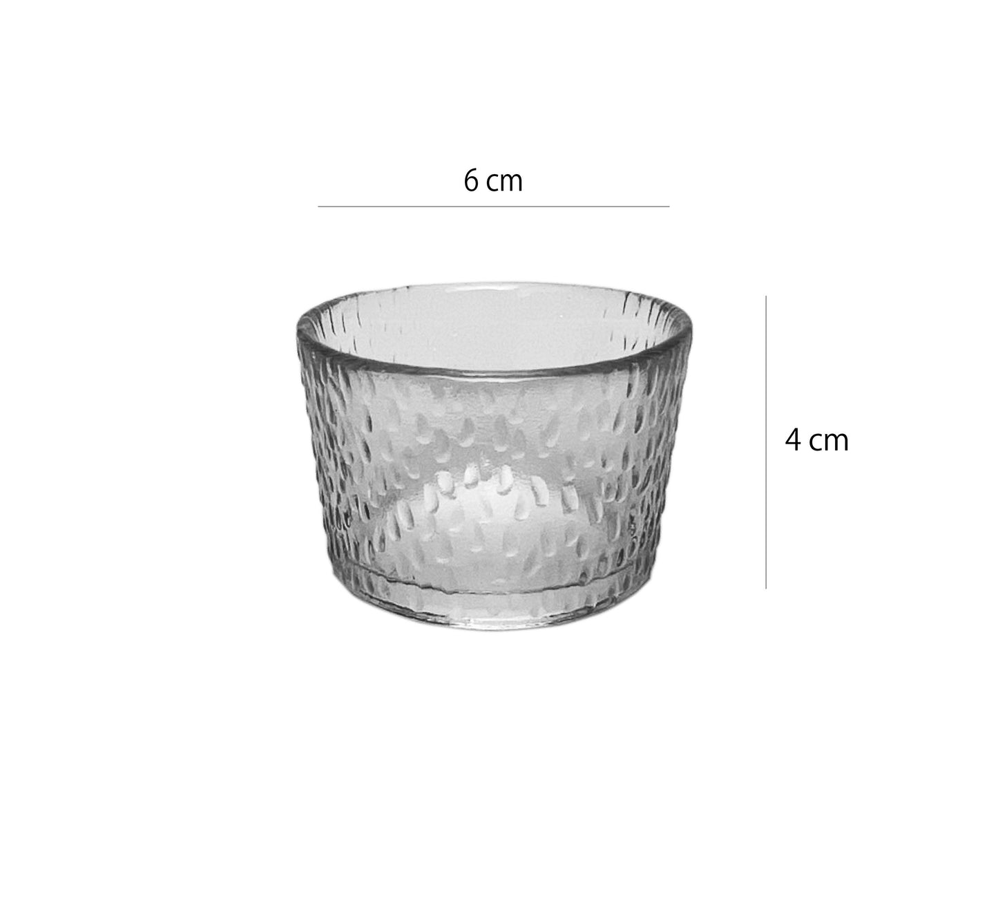 加厚玻璃小茶杯 | 雨點 | 6 cm 玻璃 小杯