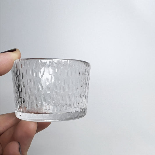 加厚玻璃小茶杯 | 雨點 | 6 cm 玻璃 小杯