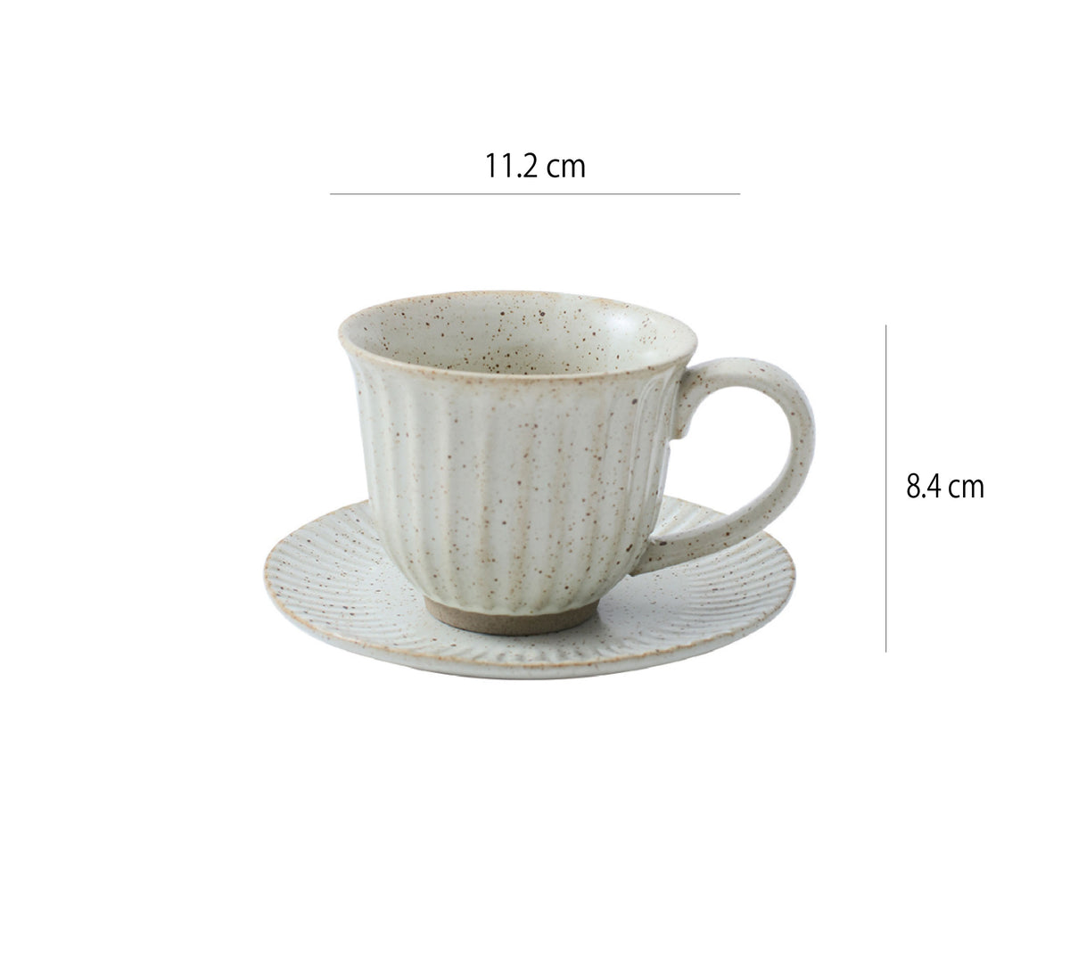 復古手工粗陶馬克杯 | 芝麻 | 11.2 cm 陶瓷 杯盤組 - 好生活實驗所