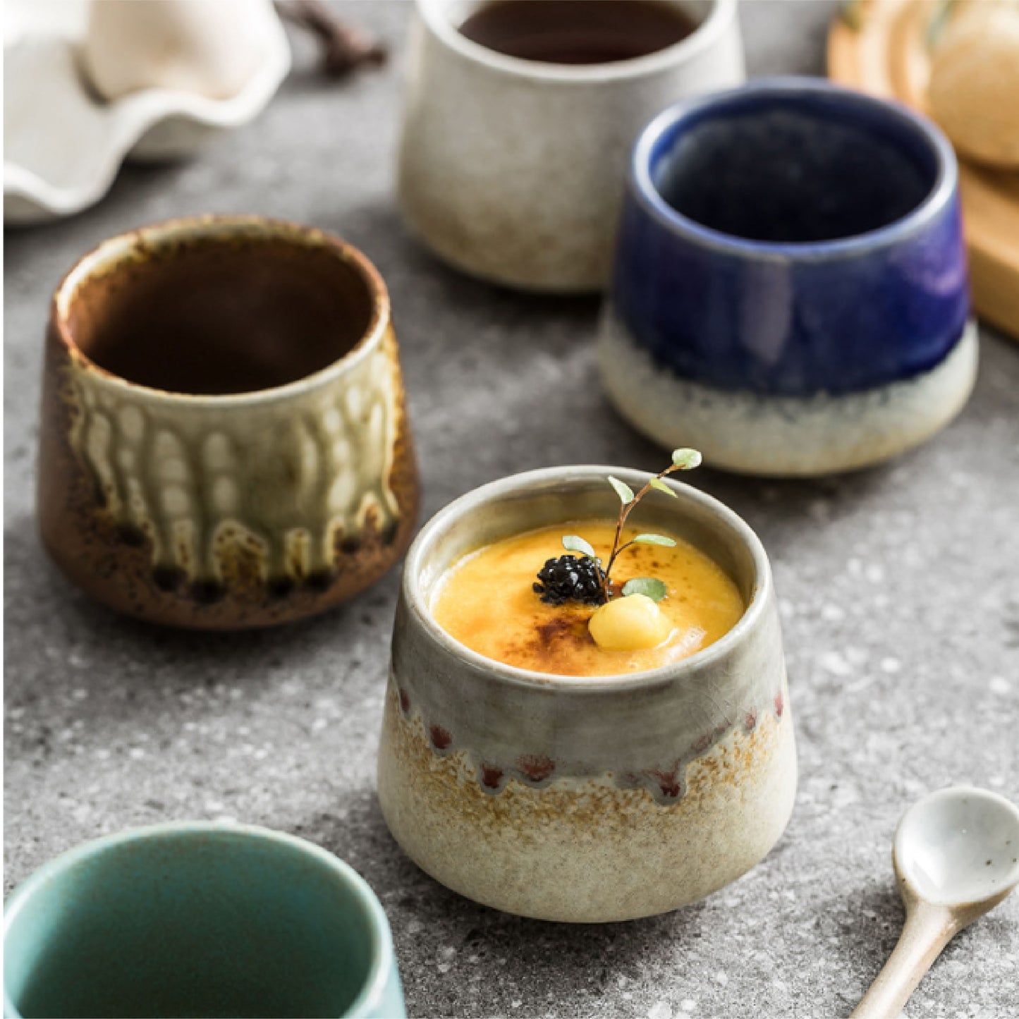 窯變咖啡杯 | 復古白 | 高6.5 cm 陶瓷 將軍杯