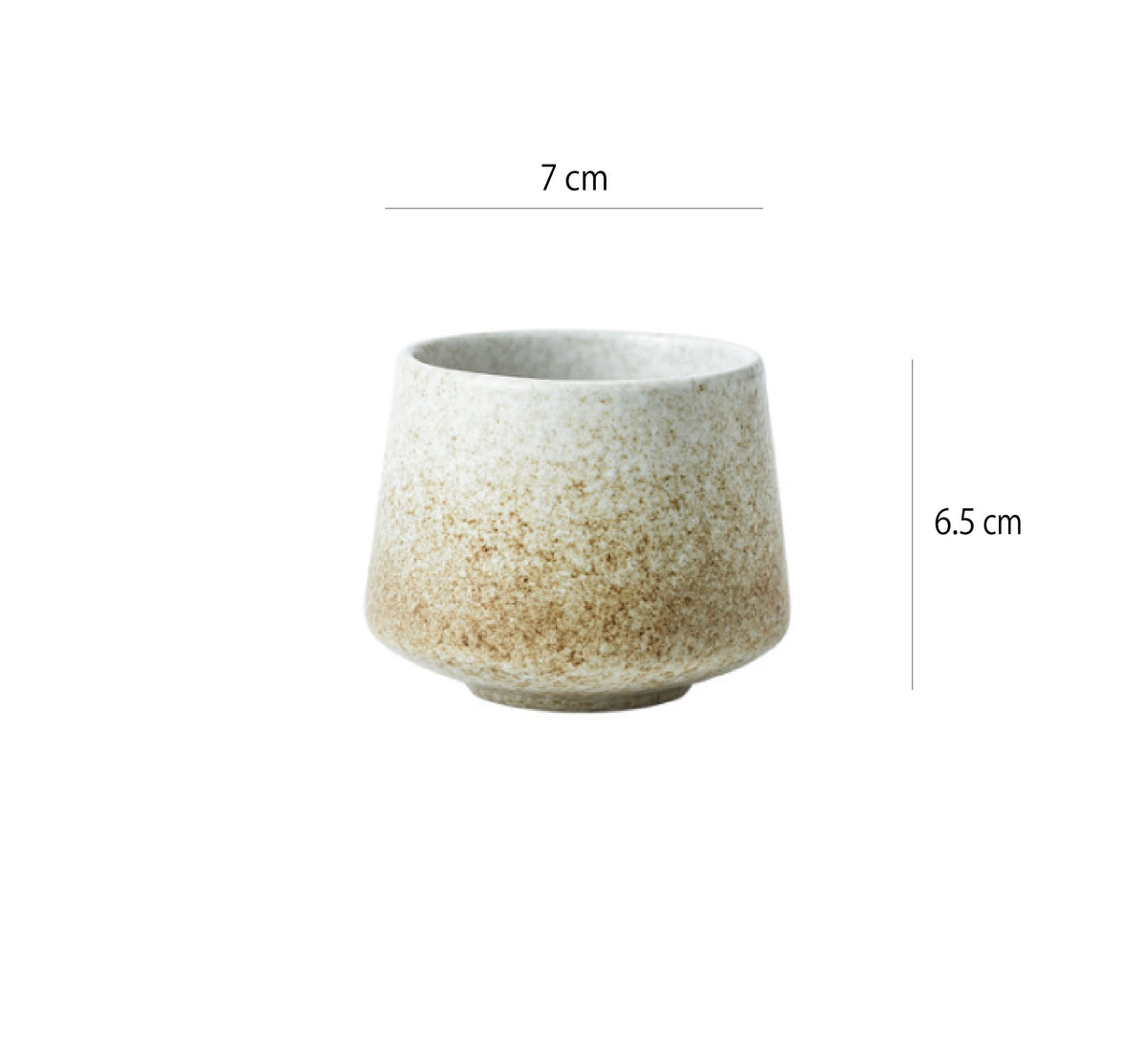 窯變咖啡杯 | 復古白 | 高6.5 cm 陶瓷 將軍杯 - 好生活實驗所