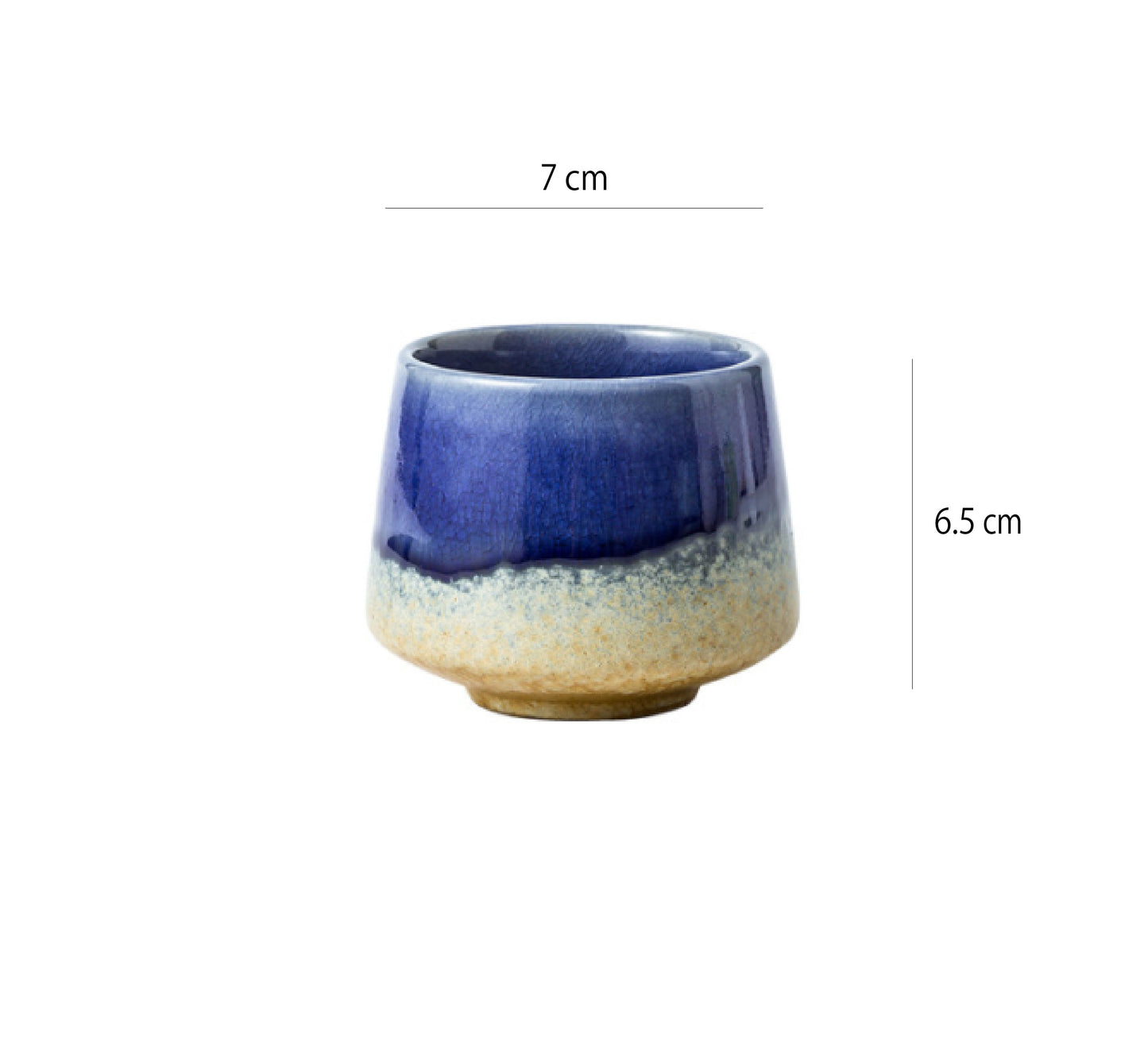 窯變咖啡杯 | 復古深藍 | 高6.5 cm 陶瓷 將軍杯 - 好生活實驗所