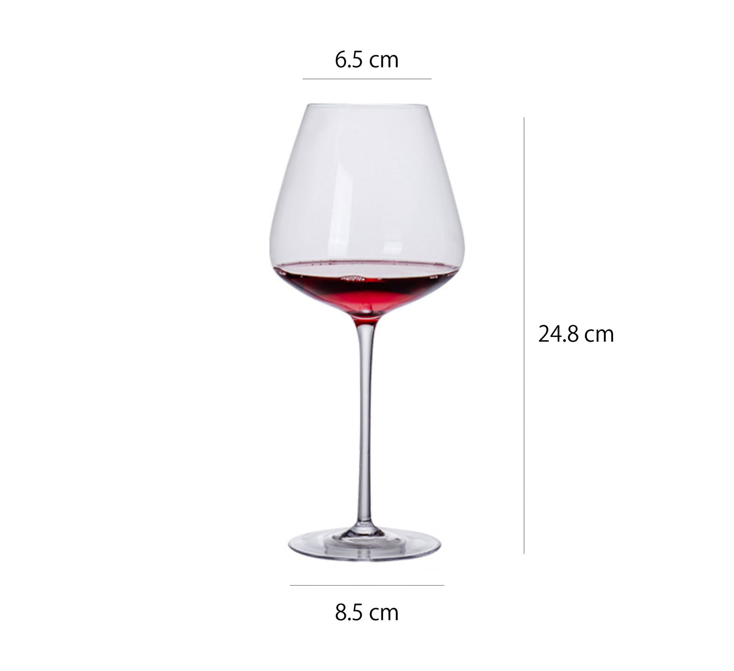 中號爵士勃艮第杯 | 透明 | 6.5 cm 玻璃 大葡萄酒杯 - 好生活實驗所