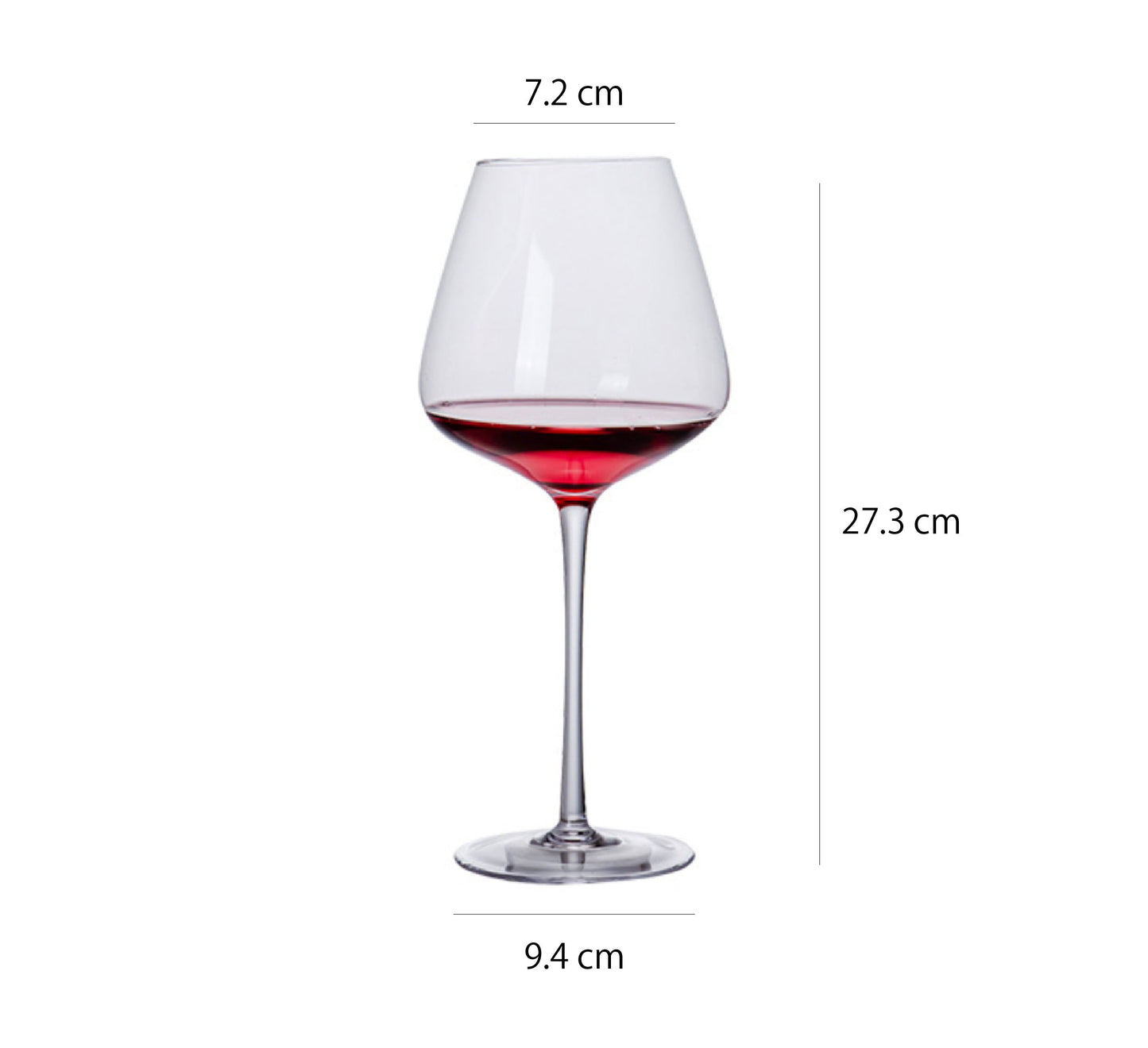 中號爵士勃艮第杯 | 透明 | 6.5 cm 玻璃 大葡萄酒杯 - 好生活實驗所