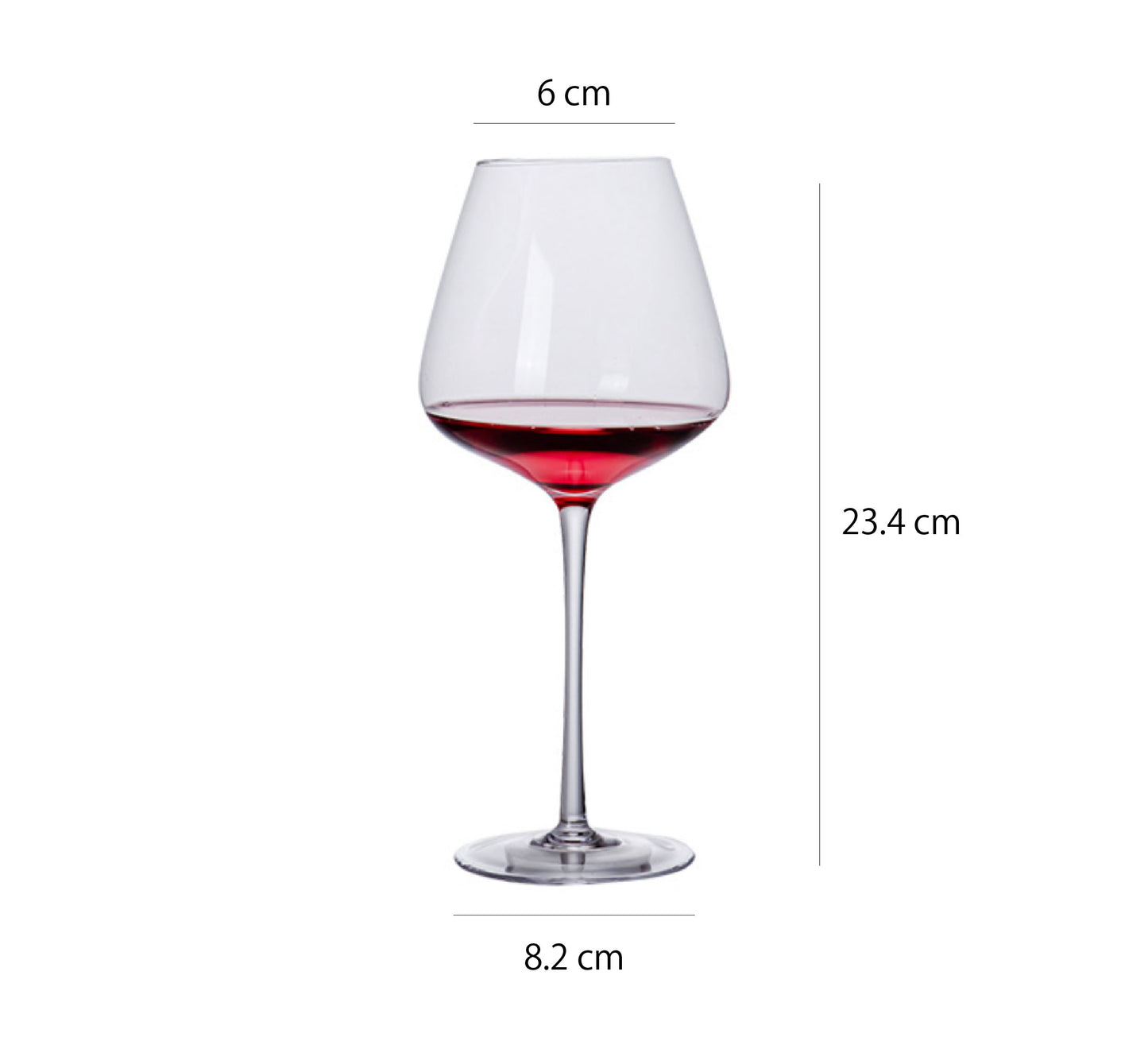 中號爵士勃艮第杯 | 透明 | 6.5 cm 玻璃 大葡萄酒杯