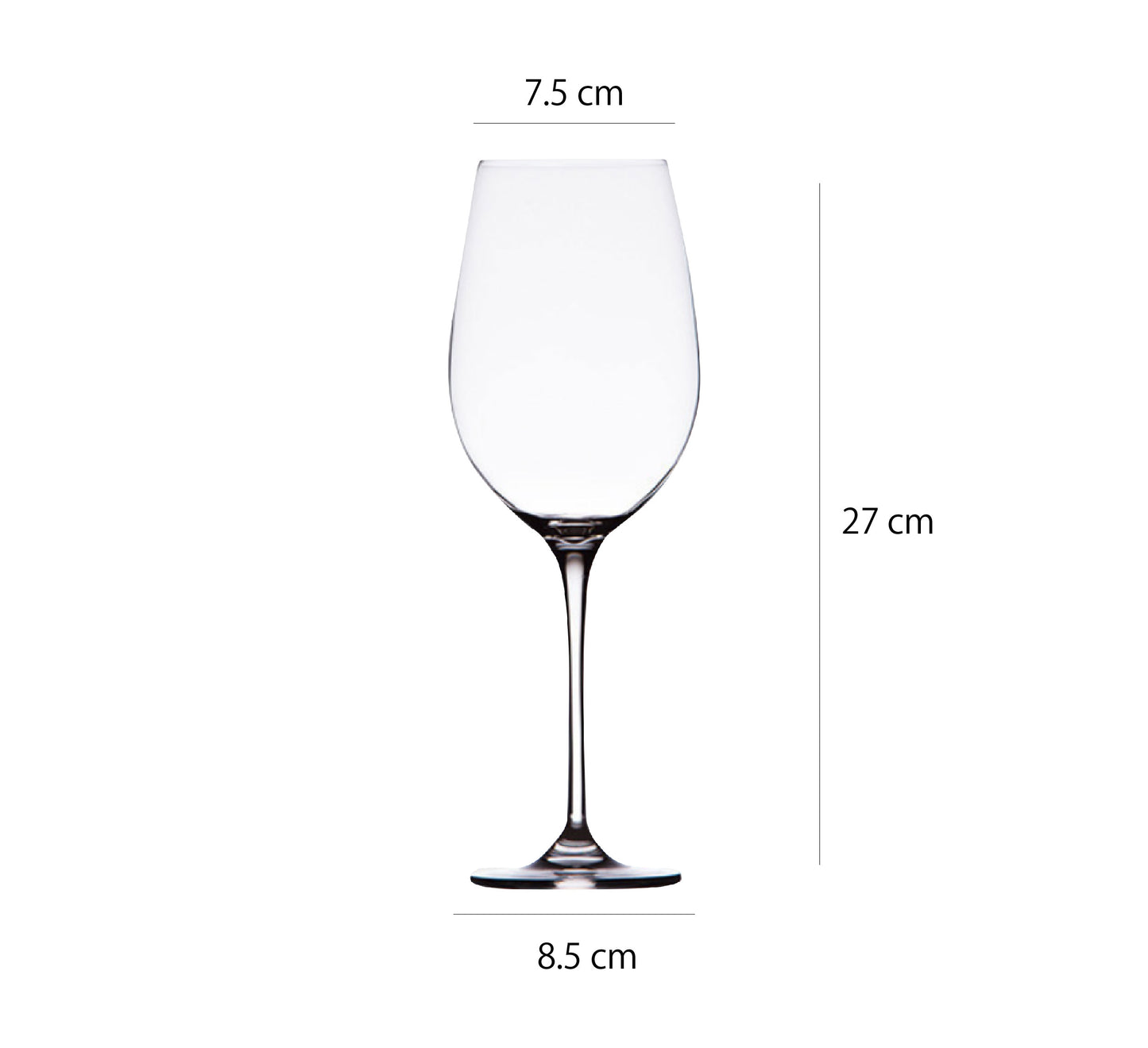 大號波爾多杯 | 透明 | 7.5 cm 玻璃 大葡萄酒杯 - 好生活實驗所