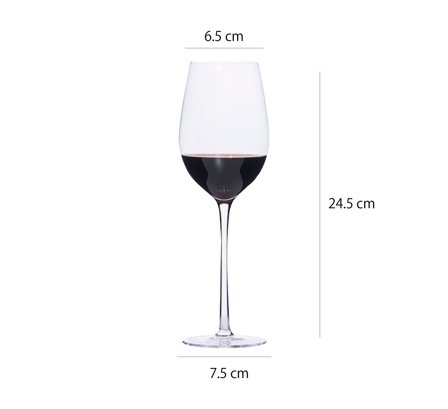 高挑波爾多杯 | 透明 | 6.5 cm 玻璃 大葡萄酒杯 - 好生活實驗所