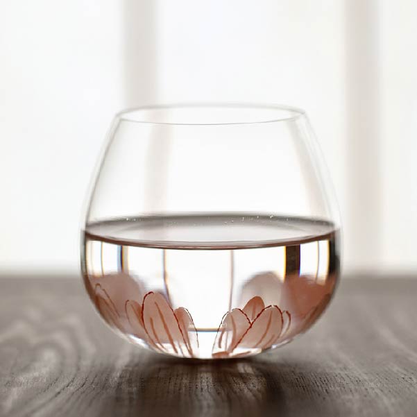 籬菊不倒翁杯 | 粉菊 | 高 9.1 cm 玻璃 不倒翁杯 - 好生活實驗所