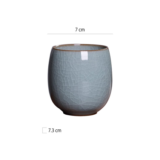 冰裂紋陶瓷蛋型杯 | 3色 | 口徑 7 cm 陶瓷 杯