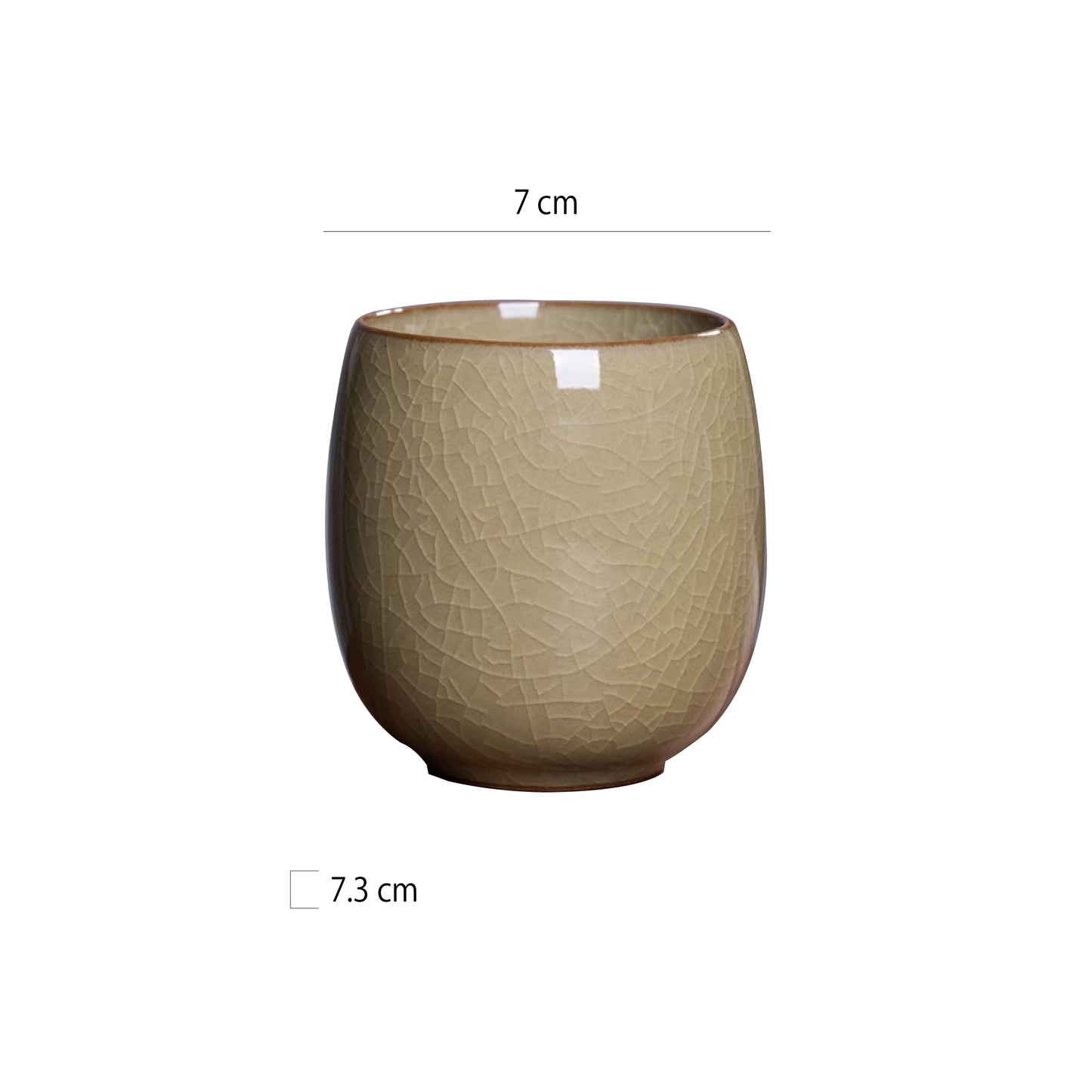 冰裂紋陶瓷蛋型杯 | 3色 | 口徑 7 cm 陶瓷 杯