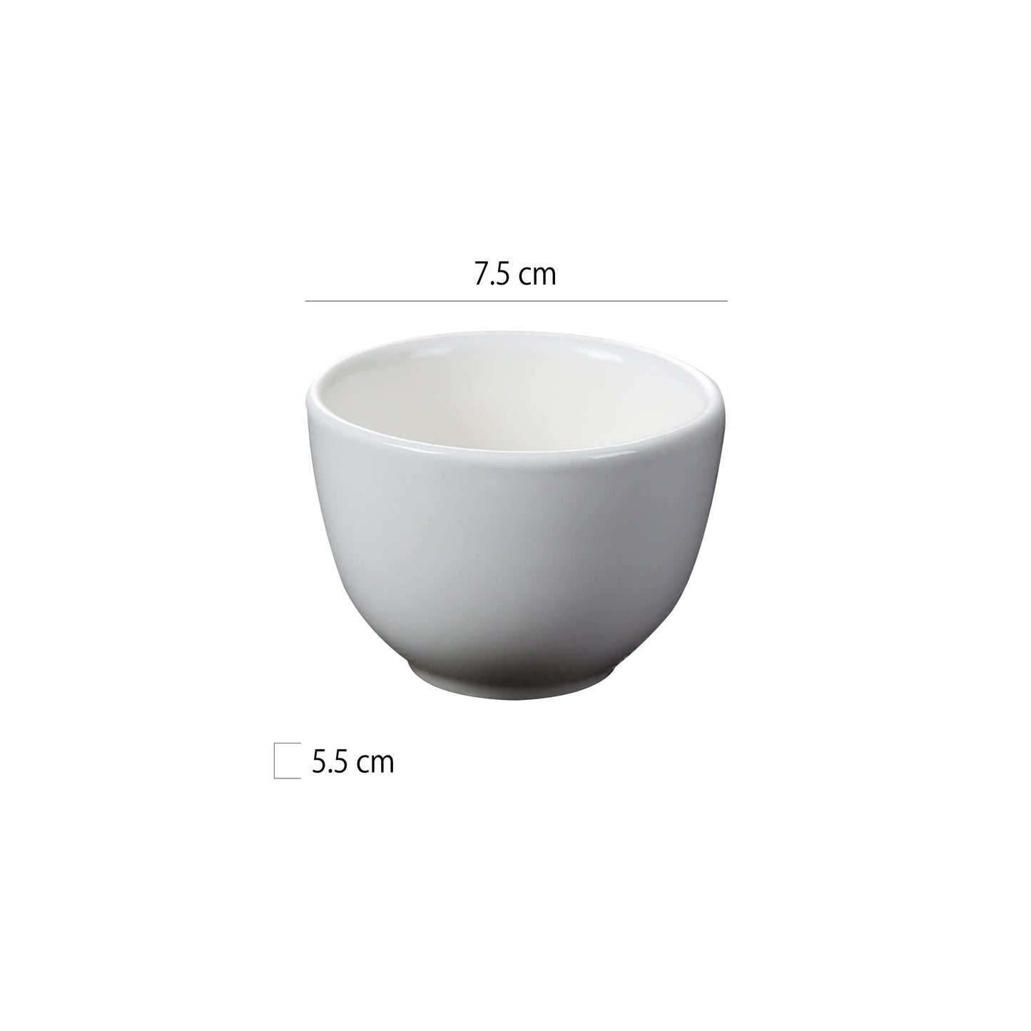 白瓷江中杯 | 白色 | 口徑 7.5 cm 陶瓷 杯