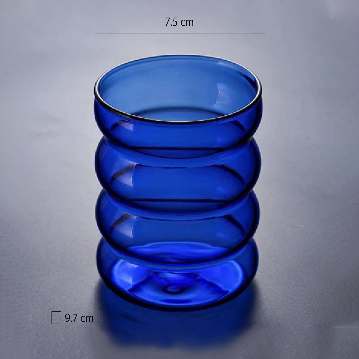 手工彩色玻璃毛毛蟲杯 | 7色 | 口徑 7.5 cm 玻璃 杯