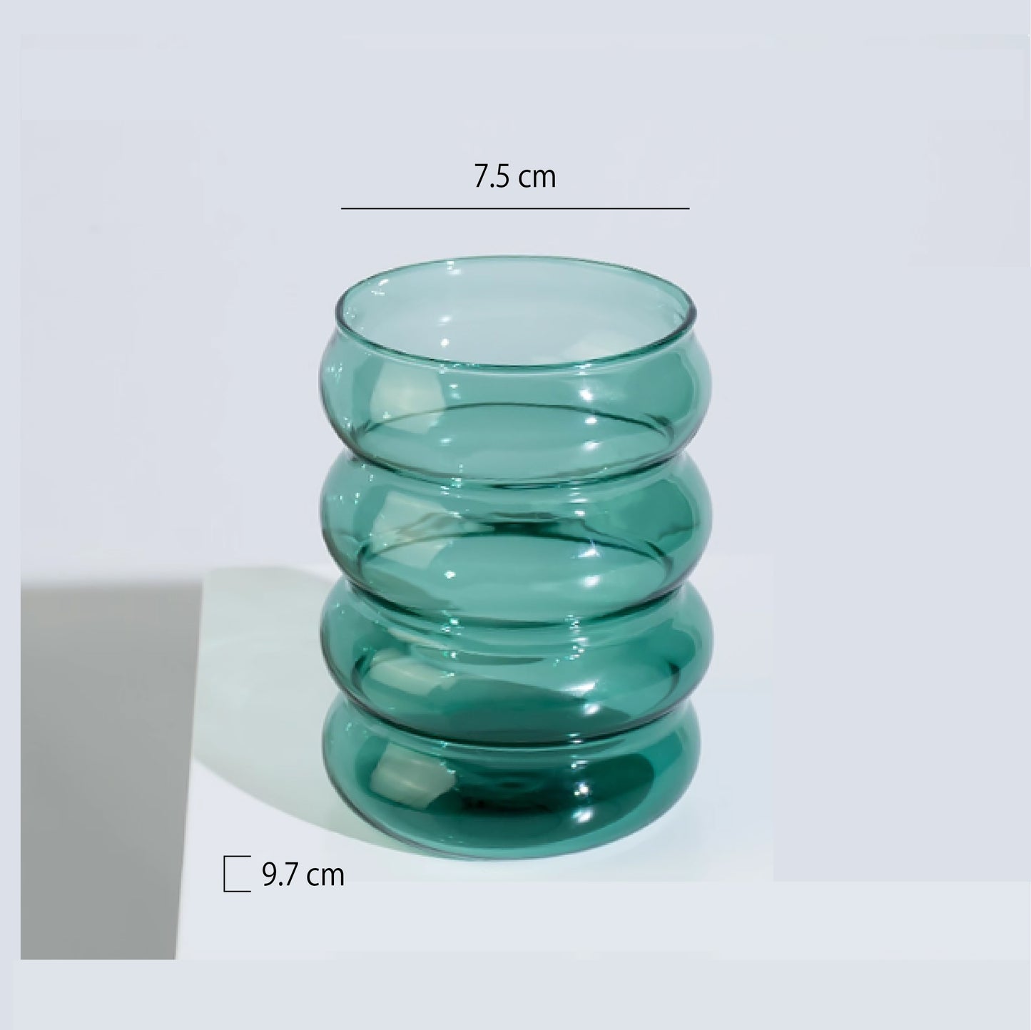 手工彩色玻璃毛毛蟲杯 | 7色 | 口徑 7.5 cm 玻璃 杯